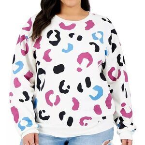 Mighty Fine Trendy Plus Size Leopard-Print Sweatshirt